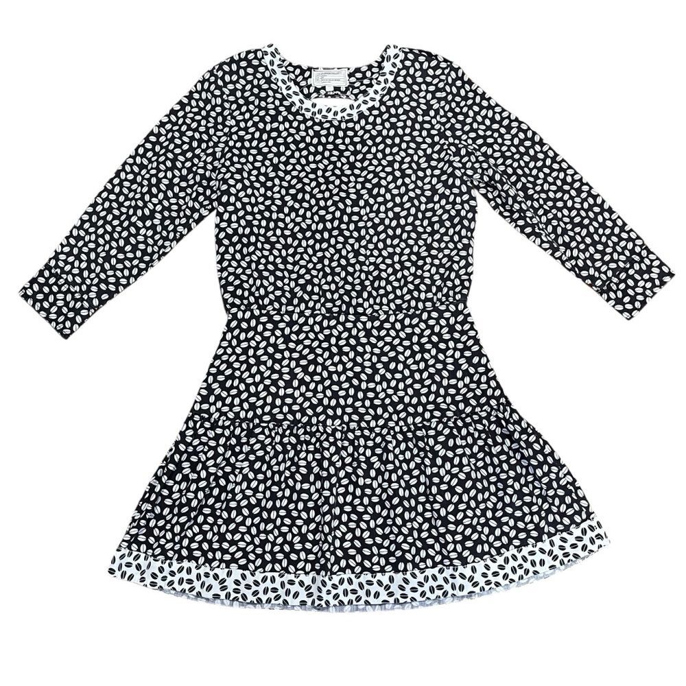 Current/Elliott Ruffle Dress Black White Print Cut Out Back Flirty Polka Dot - Picture 3 of 16